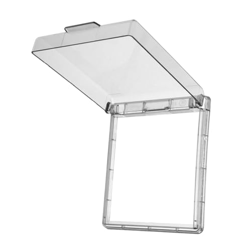 DECORNIJIA 2 Stück Transparente Selbstklebende Steckdosenschutz Abdeckungen Staubdicht für Badezimmer und Küche mit Sichtbaren Kontrollleuchten Einfach zu Montieren von DECORNIJIA