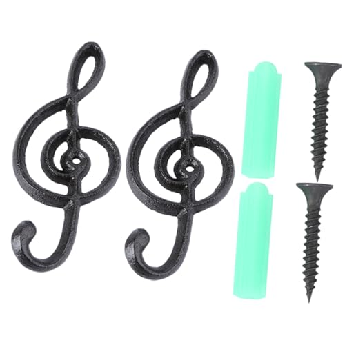 DECORNIJIA 2 Stück Vintage Wandhaken aus Gusseisen Musikalische Noten Dekorative Garderobenhaken Platzsparend Robust für Schlüssel Mützen Handtücher Wohnzimmer Schlafzimmer DECORNIJIA 2 Stück Vintage Wandhaken aus Gusseisen Musikalische Noten Dekorative Garderobenhaken Platzsparend Robust für Schlüssel Mützen Handtücher Wohnzimmer Schlafzimmer von DECORNIJIA