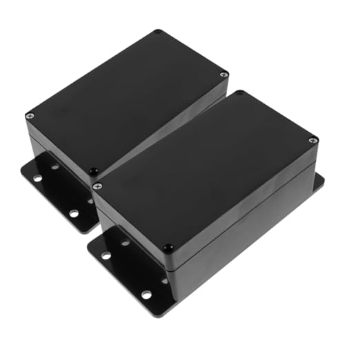 DECORNIJIA 2 Stück Wasserdichte Verteilerdose aus Kunststoff mit Befestigungsösen Robustes Outdoor Gehäuse für Kabelschutz Wetterfestes DIY Elektronikgehäuse für Garten und Außen Einsätze von DECORNIJIA