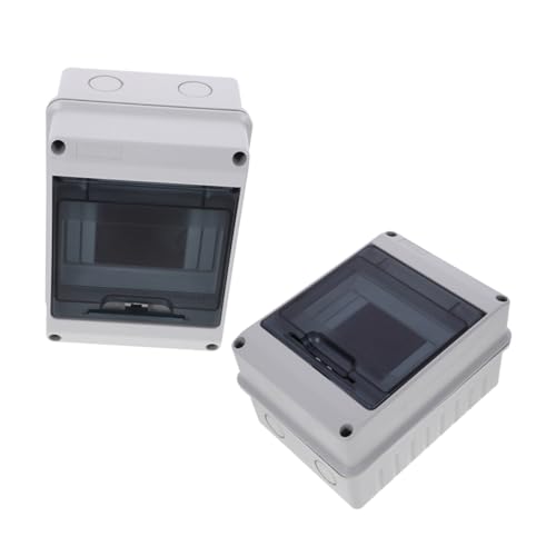 DECORNIJIA 2 Stück Wege Verteilerkasten Wasserdichte Kunststoffbox für Außen Elektrobox mit Transparentem Fenster Robust Langlebig für Industrielle und Private Nutzung von DECORNIJIA