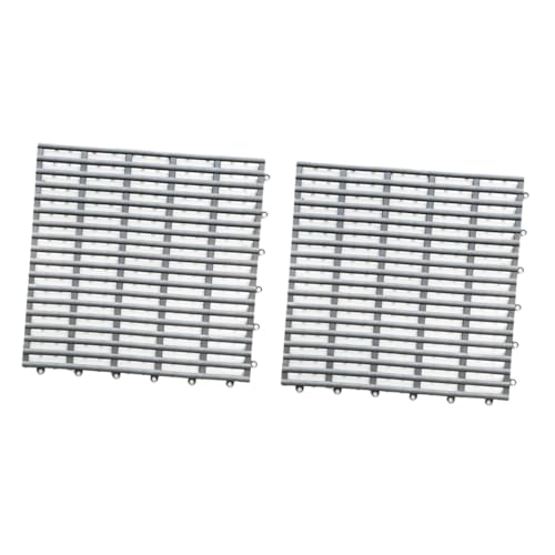 DECORNIJIA 2 Stück rutschfeste Bodenfliesen DIY Zuschneidbar Fußmatte mit Drainage für Badezimmer Dusche Wasserabweisend Einfach zu Reinigen und Sicherer Badvorleger von DECORNIJIA