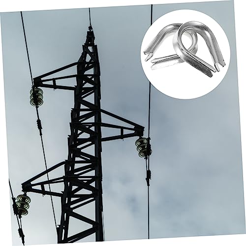 DECORNIJIA 20 Stück Teiliges Drahtseil Ösen Rostfrei Verschleißfest Heavy Duty Kabelschutz für Rigging und Spanndraht Glatte Oberfläche Industrielle Anwendung Wetterbeständig von DECORNIJIA