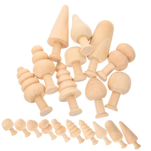 DECORNIJIA 20 Stück Unbehandelte Holz Miniaturbäume für DIY Bastelprojekte zum Bemalen und Dekorieren von Partys Tischdeko und Mehr von DECORNIJIA