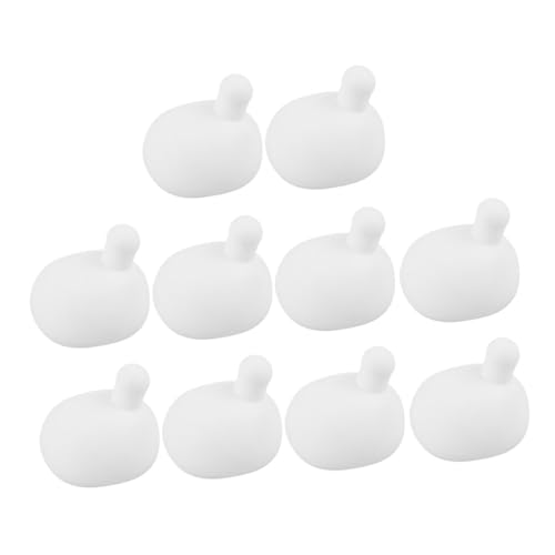 DECORNIJIA 20 Stück Weiße Silikon Bubble Core Einsätze Langlebige Puppenzubehör Ersatzteile Stressabbauendes Quetschspielzeug für DIY Puppenherstellung und Kreative Bastelideen von DECORNIJIA