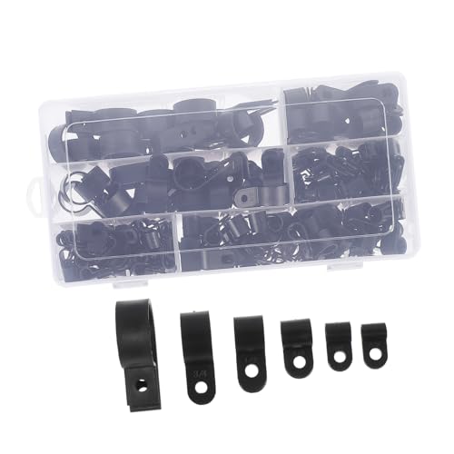 DECORNIJIA 200 Stück Teiliges Nylon R Kabelclip Langlebig und Korrosionsbeständig Effektives Kabelmanagement für Tv Lan und Elektrokabel Einfacher Einsatz für Ordentliche Schreibtisch und von DECORNIJIA