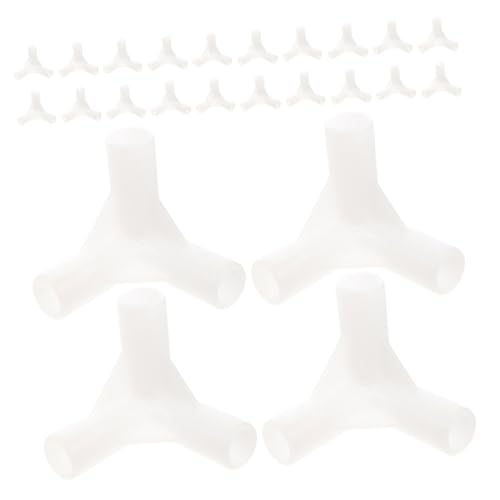 DECORNIJIA 24 Stück Teiliges Zeltstangenverbinder aus Robustem PP Kunststoff Dreifach Winkelverbinder für Pavillon und Sonnensegel Leicht Verschleißfest für Outdoor Zeltgestelle Geeignet von DECORNIJIA