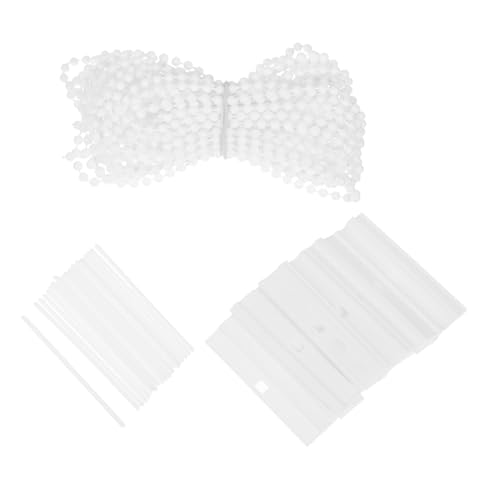 DECORNIJIA 25 Stück Teiliges PVC Lamellenvorhang Zubehör mit Weißer Perlenkette Robuste Ersatz-lamellenhalter für Vertikaljalousien Einfache Montage Vielseitig Passend für Fensterreparatur von DECORNIJIA