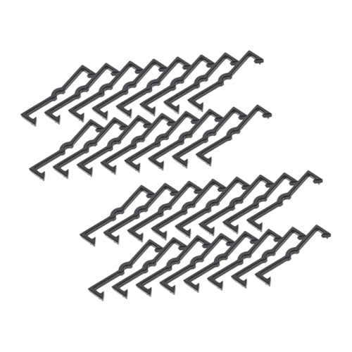 DECORNIJIA 250 Stück Pegboard Hook Fixers Kunststoffclips Belastbar für Werkstatt Garage Küche Schwarz Organizer Zubehör von DECORNIJIA