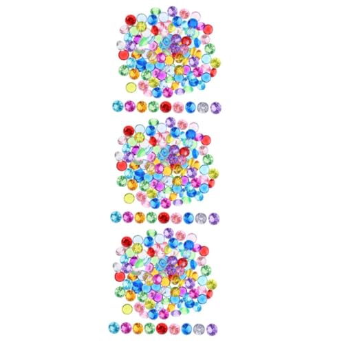 DECORNIJIA 3 Sätze Bunte Kristall Diamant Deko Schmucksteine Simulation Facettierte Edelsteine Für Tisch Vase Füller Basteln Hochzeit Party DIY Kunsthandwerk 100 Stück * 3 von DECORNIJIA