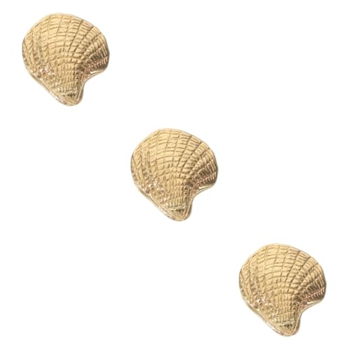DECORNIJIA 3 Stück Schrankknauf Muschelform Messing Vintage Möbelgriff Kommode Schublade Türgriff Dekorativ für Schlafzimmer und Wohnzimmer von DECORNIJIA