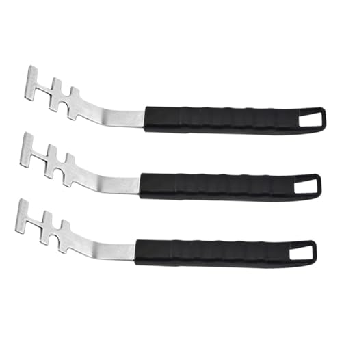 DECORNIJIA 3 Stück Teiliges Edelstahl Grillrostheber Hitzebeständig und Rutschfest Multifunktionaler Grillrost Greifer für Gasgrills Sicherer Grillrostheber für Einfaches Anheben und von DECORNIJIA