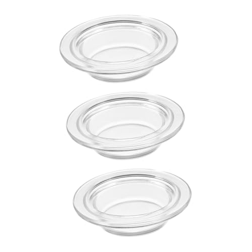 DECORNIJIA 3 Stück Teiliges Ersatz Wachswärmer aus Hitzebeständigem Glas Dekorative Öl Wachswärmer Schalen für Duftende Aromatherapie Wiederverwendbar und Leicht zu Reinigen Passend für von DECORNIJIA