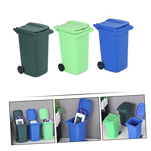 DECORNIJIA 3 Stück Teiliges Mini Desktop Mülleimer Multifunktionaler Kleiner Abfalleimer aus Robustem Vielseitig als Papierkorb und Stifthalter für Büro und Schreibtisch Zufällige Farbe von DECORNIJIA