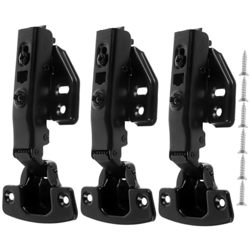 DECORNIJIA 3 Stück Teiliges Scharnier Küchenschränke Vollüberdeckende Verdeckte Türscharniere Sanftes Schließen Kompatibel mit Rahmenschränken Geräuschloser Betrieb Einfache Montage Modernes von DECORNIJIA