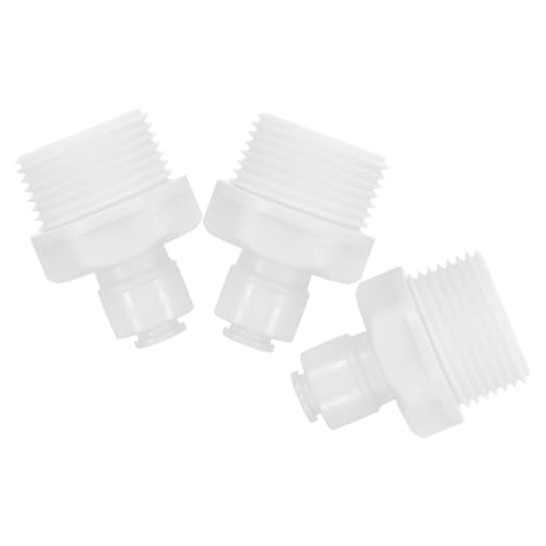 DECORNIJIA 3 Stück Teiliges Schnellverbinder Wasserrohr adapter Selbstsicherndes Schlauchanschlussstück Weiß für Wasserfilter Garten Eismaschine Kaffeemaschine von DECORNIJIA