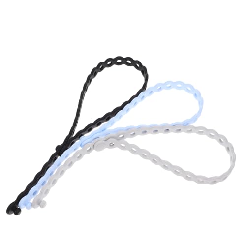 DECORNIJIA 3 Stück Teiliges Silikon Bindeband Flexibel und Langlebig Multifunktional als Verpackungshilfe und DIY Werkzeug Leichtes Tragbares Design in Schwarz und Blau für Vielseitigen DECORNIJIA 3 Stück Teiliges Silikon Bindeband Flexibel und Langlebig Multifunktional als Verpackungshilfe und DIY Werkzeug Leichtes Tragbares Design in Schwarz und Blau für Vielseitigen von DECORNIJIA