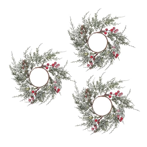 DECORNIJIA 3 Stück Weihnachtskerzenring Kerzenkränze Ringe Tee-kerzenhalter Kerzenringe Fallen Kranz Für Fenster Kerzenringe Für Säulen Künstliche Feiertagskerzenhalter Plastik DECORNIJIA 3 Stück Weihnachtskerzenring Kerzenkränze Ringe Tee-kerzenhalter Kerzenringe Fallen Kranz Für Fenster Kerzenringe Für Säulen Künstliche Feiertagskerzenhalter Plastik von DECORNIJIA