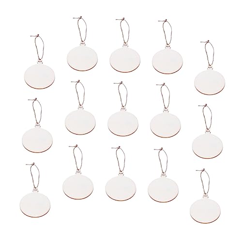 DECORNIJIA 30 Stück Teiliges Holzanhänger Weihnachtsbaumschmuck zum Selbstgestalten Bemalbare Holzscheiben mit Aufhängeschnur für Weihnachtsdeko an Baum Wand und Fenster Rustikale DIY von DECORNIJIA