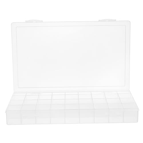 DECORNIJIA 36gitter Durchsichtige Aufbewahrungsbox Mit Fächern Transparenter Für Bastelbedarf Teile-Organizer-Box Perlenbox Mit Gittern von DECORNIJIA