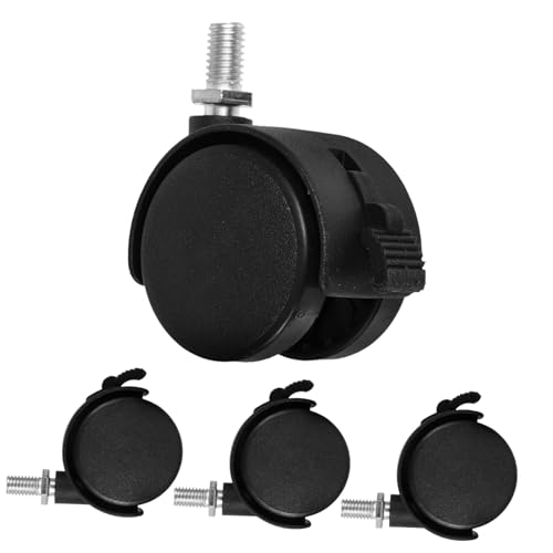 DECORNIJIA 4 Stck Teiliges Schwenkbare Möbelrollen mit Feststellbremse und Gewindebolzen Tisch Bürostuhl räder Ersatz für Metallregale Wäschekörbe von DECORNIJIA