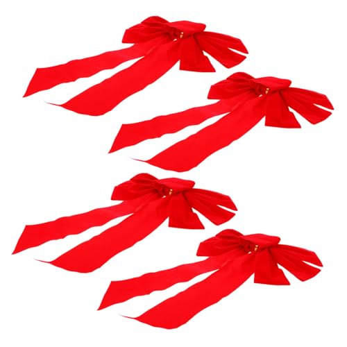 DECORNIJIA 4 Stck. Teiliges Weihnachtsbaum Schleifen aus Flusenstoff Festliche Deko für Weihnachtsbaum Geschenkverzierung Treppengeländer und Partydekoration DECORNIJIA 4 Stck. Teiliges Weihnachtsbaum Schleifen aus Flusenstoff Festliche Deko für Weihnachtsbaum Geschenkverzierung Treppengeländer und Partydekoration von DECORNIJIA