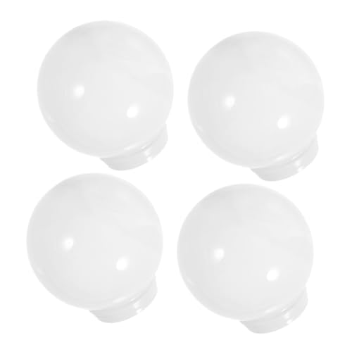 DECORNIJIA 4 Stück Acryl Kugel Lampenschirm Weiß Outdoor Lichtabdeckung Robust Einfach zu Montieren Für Garten Terrasse Patio Dekorative Lampenfassung von DECORNIJIA