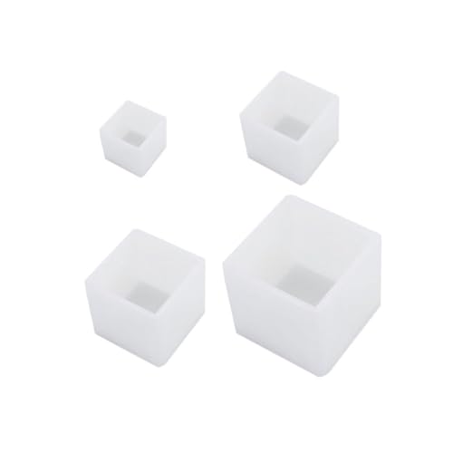 DECORNIJIA 4 Stück Diy Silikonform Teiliges Epoxidharz Gießform Würfelform für Bastelprojekte Wiederverwendbar und Gesundheitsfreundlich von DECORNIJIA
