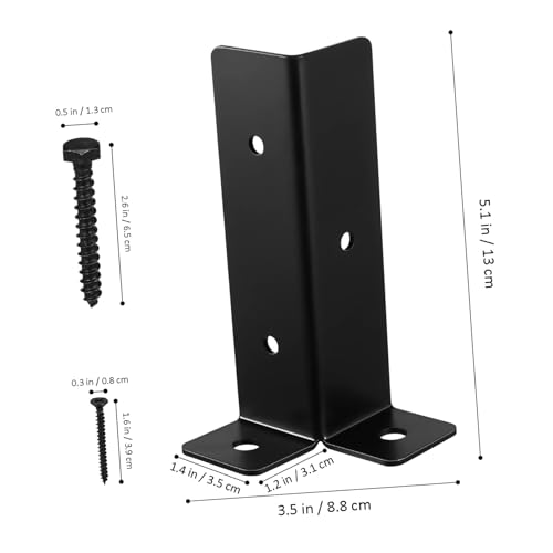 DECORNIJIA 4 Stück Pfostenträger Teilig aus Robustem Stahl mit Vorgebohrten Löchern Stabile Pergola und Zaunpfostenhalterungen Vielseitig für Gartenzaun Balkon und Terrassengeländer Einfache von DECORNIJIA