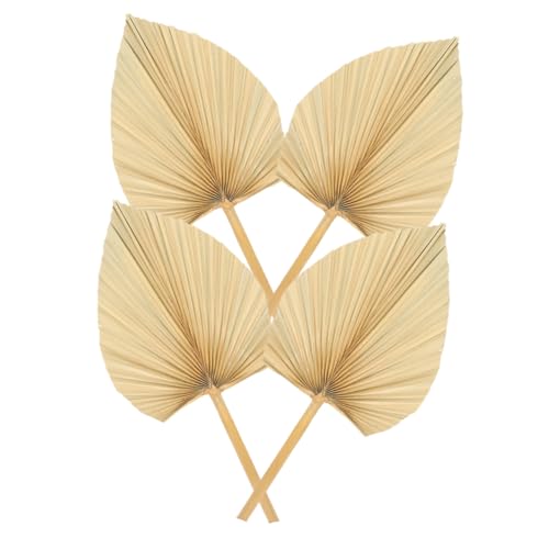 DECORNIJIA 4 Stück Teiliges Getrocknete Palmblatt fächer Natürliche Wanddekoration Boho Stil für Hochzeit Festival Wohnzimmer Tisch Büro von DECORNIJIA