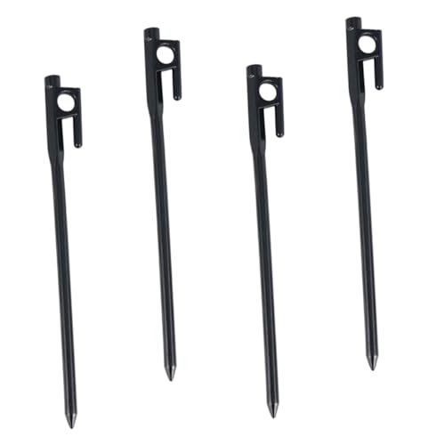 DECORNIJIA 4 Stück Teiliges Gusseisen Zelt Heringe Robuste Camping Erdanker Halt für Strand Schnee und Harten Boden Verschleißfest Verformungs und Bruchresistent für Outdoor Zelte von DECORNIJIA