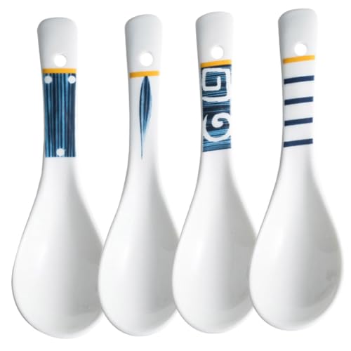 DECORNIJIA 4 Stück Teiliges Keramik Suppenlöffel Tragbare Kleine Löffel mit Ergonomischem Griff Hitzebeständig Vielseitig für Suppe Porridge Reis Japanischer Stil Praktisches Küchenbesteck DECORNIJIA 4 Stück Teiliges Keramik Suppenlöffel Tragbare Kleine Löffel mit Ergonomischem Griff Hitzebeständig Vielseitig für Suppe Porridge Reis Japanischer Stil Praktisches Küchenbesteck von DECORNIJIA