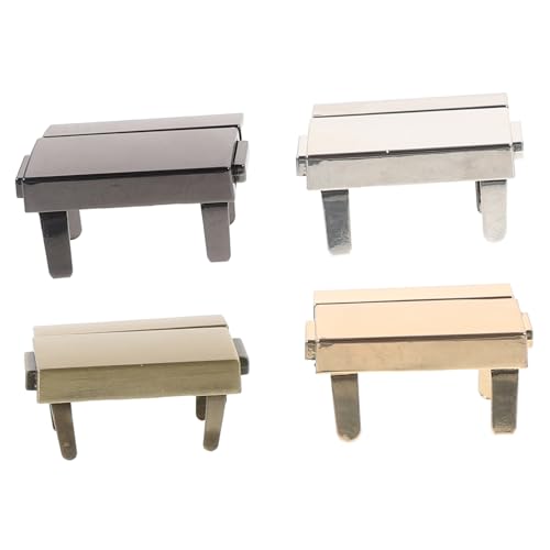 DECORNIJIA 4 Stück Teiliges Metall Taschenschloss Langlebige Klappverschlüsse in Gold Silber und Antik Vielseitig Einsetzbar für Handtaschen Koffer und Holzkisten Sicher und Elegant von DECORNIJIA