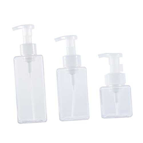 DECORNIJIA 4 Stück Transparente Reise lotionflaschen mit Schraumpumpe Nachfüllbare Quadratische Petg behälter für Shampoo Duschgel Vielseitig Einsetzbar für Zuhause und Hotel von DECORNIJIA