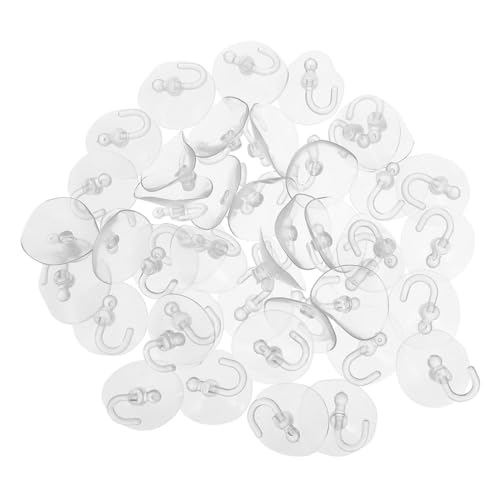 DECORNIJIA 40 Stück Transparente Saugnapf Wandhaken Extra Starke Klebehaken aus Robustem Kunststoff Wiederverwendbar und Ablösbar für Bad Küche und Glasflächen Praktische Aufbewahrungslösung von DECORNIJIA