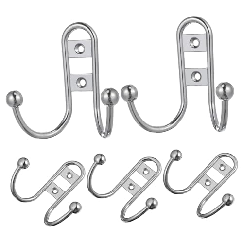 DECORNIJIA 5 Stück Europäischer Garderobenhaken Robuster Zinklegierung Wandaufhänger Multifunktional für Jacken Taschen und Schlüssel Glatte Oberfläche Stilvoll für Bad Küche Flur von DECORNIJIA