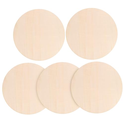 DECORNIJIA 5 Stück Runde Naturbelassene Holzscheiben zum Bemalen DIY Türschilder und Geschenkanhänger Hochwertige Holzrohlinge Glatt Geschliffen für Bastelprojekte und Personalisierte DECORNIJIA 5 Stück Runde Naturbelassene Holzscheiben zum Bemalen DIY Türschilder und Geschenkanhänger Hochwertige Holzrohlinge Glatt Geschliffen für Bastelprojekte und Personalisierte von DECORNIJIA