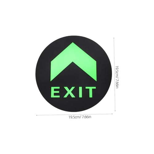 DECORNIJIA 5 Stück Teiliges Fluoreszierendes Exit Sticker Selbstklebende Bodenleitaufkleber Sichtbare Notausgangsmarkierungen Geeignet für Einkaufszentren und Innenräume Schnelle von DECORNIJIA