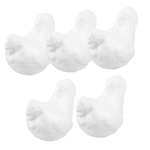 DECORNIJIA 5 Stück Teiliges Foam Hühner Deko Glatte Oberfläche DIY Bemalbar Leicht zu Lagern für Foto Requisiten Kinderbasteln Festival und Gartendekoration Außen DECORNIJIA 5 Stück Teiliges Foam Hühner Deko Glatte Oberfläche DIY Bemalbar Leicht zu Lagern für Foto Requisiten Kinderbasteln Festival und Gartendekoration Außen von DECORNIJIA