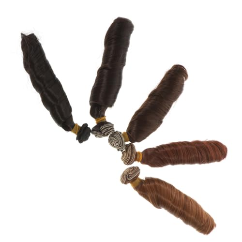 DECORNIJIA 5 Stück Teiliges Puppenperücken Hitzebeständigen Fasern Lockige Haarverlängerungen für DIY Puppenhaar Vielseitig Stylbar mit Lockenstab Pflegeleicht mit Warmem Wasser und Shampoo DECORNIJIA 5 Stück Teiliges Puppenperücken Hitzebeständigen Fasern Lockige Haarverlängerungen für DIY Puppenhaar Vielseitig Stylbar mit Lockenstab Pflegeleicht mit Warmem Wasser und Shampoo von DECORNIJIA