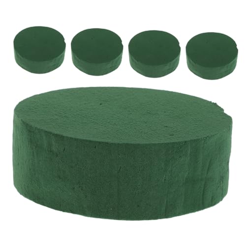 DECORNIJIA 5 Stück Teiliges Rundes Florist Steckschaum Hoher Wasseraufnahme Flexible Zuschnitte für Blumengestecke Geeignet für Frische und Künstliche Blumenarrangements bei Hochzeiten und von DECORNIJIA