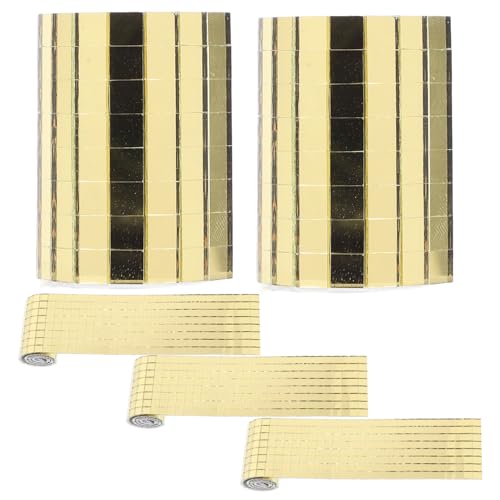 DECORNIJIA 5 Stück Teiliges Selbstklebendes Mosaik Spiegelset aus Fiberglas Wasserdichte Feuchtigkeitsresistente Spiegel Fliesen mit Elegantem Glas Finish für DIY Wanddekoration in Bad und von DECORNIJIA
