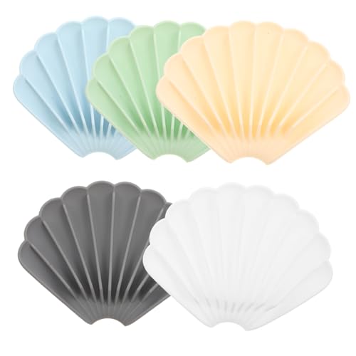 DECORNIJIA 5 Stück Teiliges Silikon Seifenschalen Selbstablaufend Muschelförmig Rutschfest Farblich Sortiert Weiß Creme Blau Grün Langlebig Hygienisch für Bad Küche Dusche DECORNIJIA 5 Stück Teiliges Silikon Seifenschalen Selbstablaufend Muschelförmig Rutschfest Farblich Sortiert Weiß Creme Blau Grün Langlebig Hygienisch für Bad Küche Dusche von DECORNIJIA