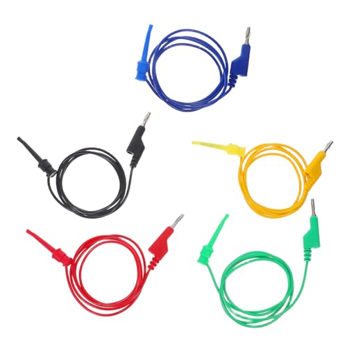 DECORNIJIA 5 Stück Testlinie elektrische Multimeter -Testleitung Laborstromanschlussdraht elektrische Prüfkabel führt Testkabelführung Kabel für Bananenstecker Voltmeter-Kabel Testdrähte PVC von DECORNIJIA