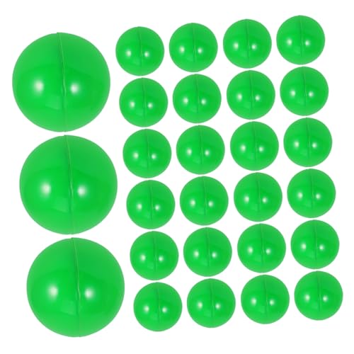 DECORNIJIA 50 Stück Grüne Lotteriekugeln zum Öffnen PVC Hohlkugeln für Partyspiele und Raffles Langlebige Bunte Spielbälle für Feier Event und Familienunterhaltung von DECORNIJIA