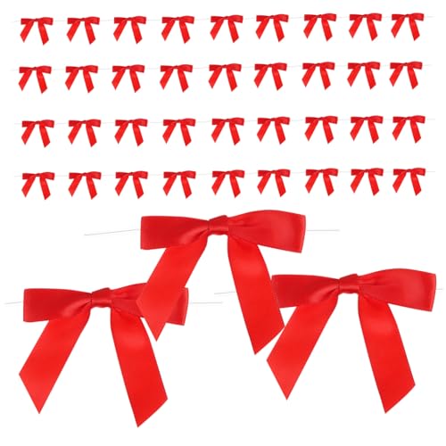 DECORNIJIA 50 Stück Mini Schleifen aus Polyesterband mit Draht Kleine Dekorative Schleifen zum Basteln Geschenkverpackungen Hochzeit und Partydekoration und Formstabile Zierschleifen in Rot DECORNIJIA 50 Stück Mini Schleifen aus Polyesterband mit Draht Kleine Dekorative Schleifen zum Basteln Geschenkverpackungen Hochzeit und Partydekoration und Formstabile Zierschleifen in Rot von DECORNIJIA