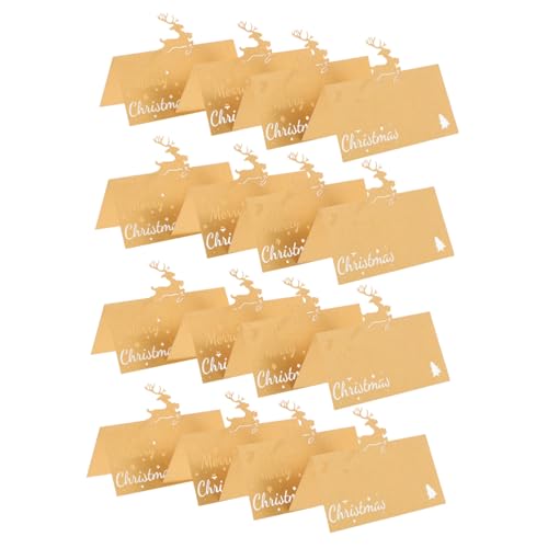 DECORNIJIA 50 Stück Namenskarten Für Hochzeit Tischkarte Blanko Sitzkarten Für Partys Namenskarten Für Namen Sitzkarten Tischdekoration Golden von DECORNIJIA