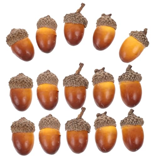 DECORNIJIA 50 Stück Teiliges Rustikale Eicheln Deko Naturgetreue Künstliche -Modelle aus Schaumstoff Weihnachtliche DIY-Dekoration für Baum Kränze Partys und Herbstevents DECORNIJIA 50 Stück Teiliges Rustikale Eicheln Deko Naturgetreue Künstliche -Modelle aus Schaumstoff Weihnachtliche DIY-Dekoration für Baum Kränze Partys und Herbstevents von DECORNIJIA