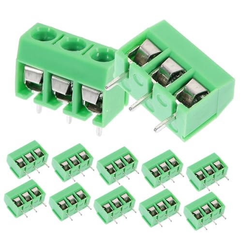 DECORNIJIA 50Stücke Schraubanschluss Terminalblock Pcb Montage Klemmenblock für Elektroinstallationen Kompakt Leicht und Einfach zu Montieren von DECORNIJIA