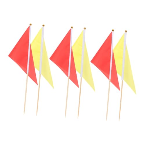 DECORNIJIA 6 Stück Markierungsfahnen Dreieckig Rot gelb Wetterfeste Garten Baustellenflaggen für Rasen Industrie Bewässerungssysteme Sichtbare Marking Flags DECORNIJIA 6 Stück Markierungsfahnen Dreieckig Rot gelb Wetterfeste Garten Baustellenflaggen für Rasen Industrie Bewässerungssysteme Sichtbare Marking Flags von DECORNIJIA