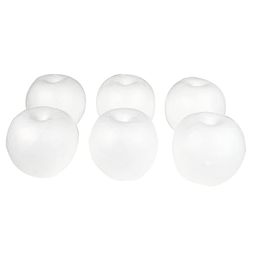 DECORNIJIA 6 Stück Teiliges Apfel Modell aus Weißem Schaumstoff DIY Bastelset für Weihnachtsdeko Bemalbar und Klebbar Sichere Materialien Vielseitig für Fenster Partyschmuck Geeignet von DECORNIJIA